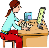 Mädchen Computer