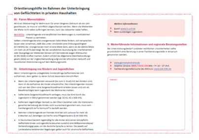 KOK Factsheet private Unterbringung Rückseite