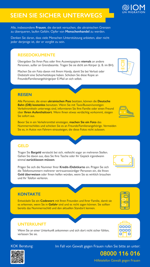 Flyer "Seien Sie sicher unterwegs" (deutsch) Flyer "Seien Sie sicher unterwegs" (deutsch)