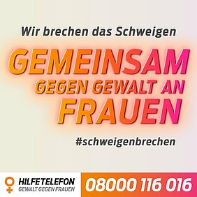 Kampagnenbild des Hilfetelefons "Gewalt gegen Frauen"
