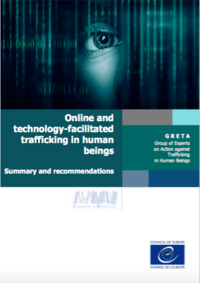 Cover report on online and technology facilitatted trafficking in human beings