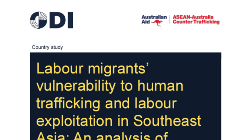 Cover Studie Arbeitsmigration und Menschenhandel in Thailand Cover Studie Arbeitsmigration und Menschenhandel in Thailand