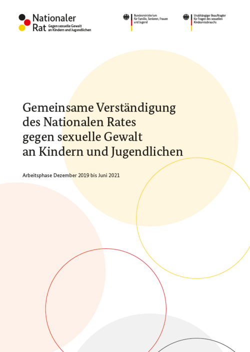 Gemeinsame Verst&auml;ndigung des Nationalen Rates gegen sexuelle Gewalt an Kindern und Jugendlichen 