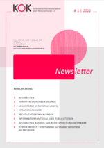 Cover KOK-Newsletter 01/2022