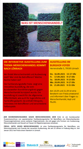 Flyer KOK Ausstellung in Lörrach