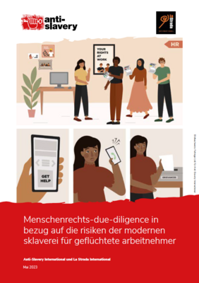 Cover Leitfaden für Unternehmen zum Schutz von geflüchteten Arbeitnehmer*innen