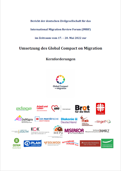 Cover IMRF Bericht dt. Zivilgesellschaft GCM Cover IMRF Bericht dt. Zivilgesellschaft GCM